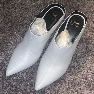 Marc Fisher Stiletto White Mule